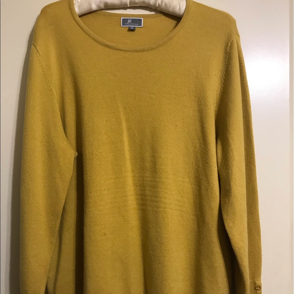 JM Collection XL Long Sleeve Mustard Sweater